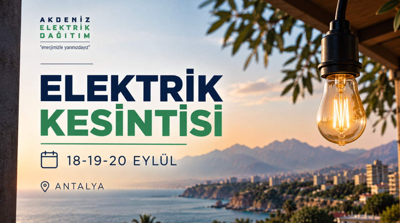 Antalya Elektrik Kesintisi 18-19-20 Eylül AEDAŞ (Kepez, Alanya, Manavgat, Serik, Döşemealtı, Kaş, Korkuteli, Kumluca, Aksu, Elmalı, Kemer, Konyaaltı, Akseki, Finike, Muratpaşa)