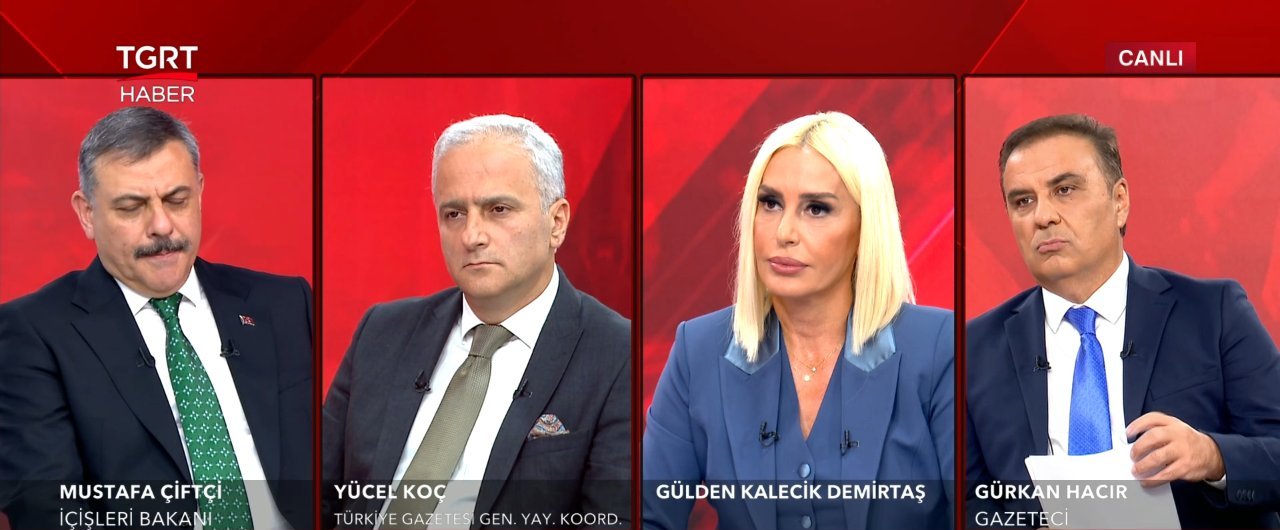 Canlı yayında önemli açıklamalar... İçişleri Bakanı Çiftçi, TGRT Haberde