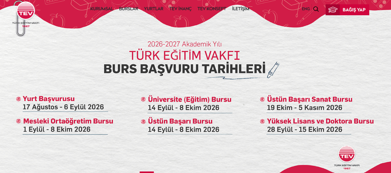 TEV burs başvurusu devam ediyor... TEV burs başvurusu için son gün ne zaman?