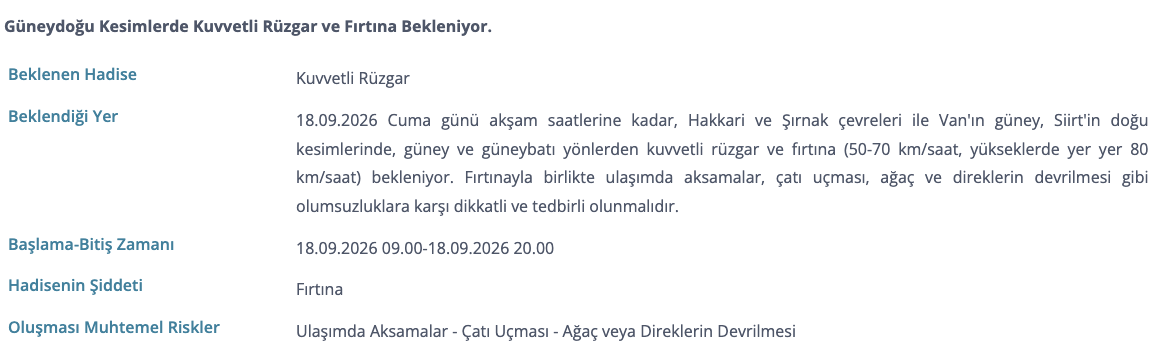 Yarın okullar tatil mi, 18 Eylül Cuma okullar var mı? Meteorolojiden 7 il için sarı kodlu uyarı!