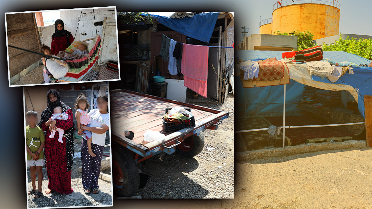 5 ÇOCUĞUYLA AHIRDA YAŞIYOR!