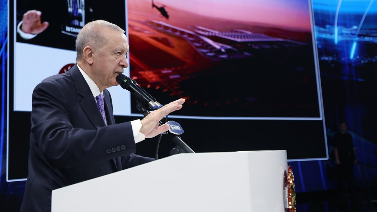 Cumhurbaşkanı Erdoğan'dan, İstanbul Havalimanı'ndaki tarihi açılışta muhalefete sert tepki: Artık deniz tükenmiştir