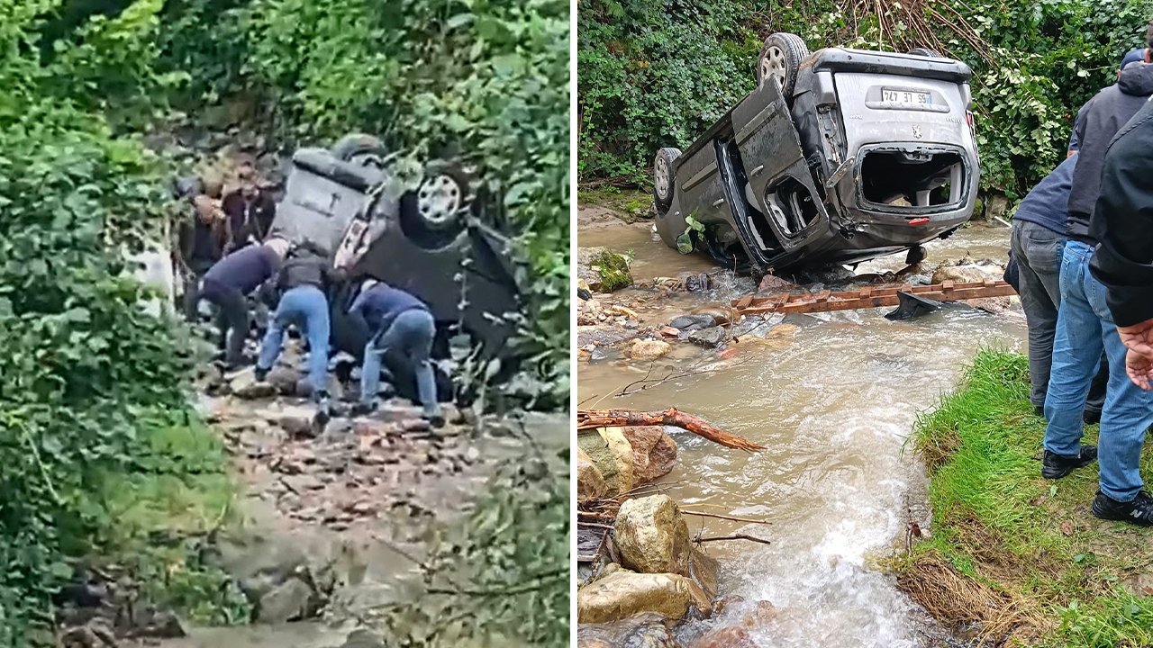 Dereye uçan araç için seferber oldular! Çok sayıda yaralı var