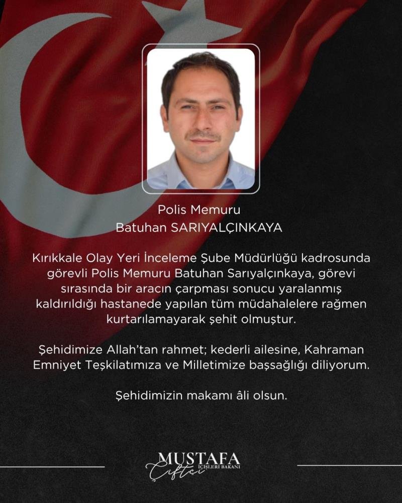 Kırıkkale’de acı olay! Kaza ihbarına giden polis şehit oldu