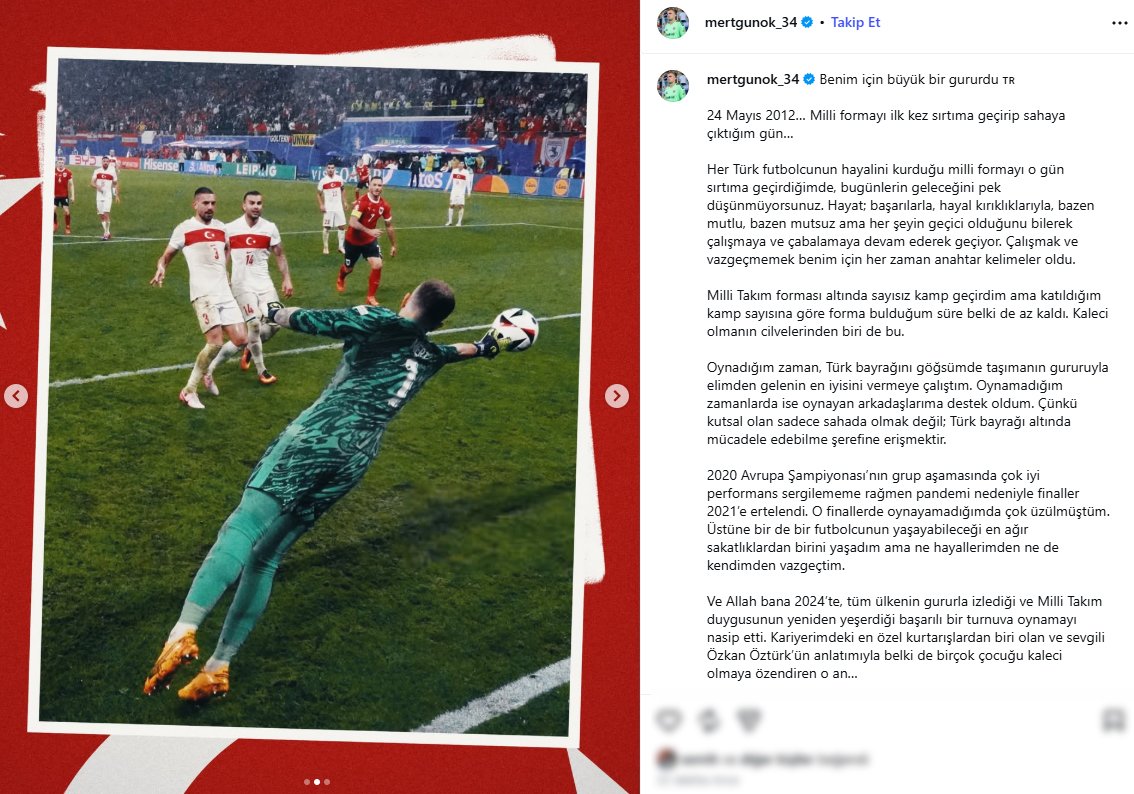 Mert Günok'un Instagram paylaşımı