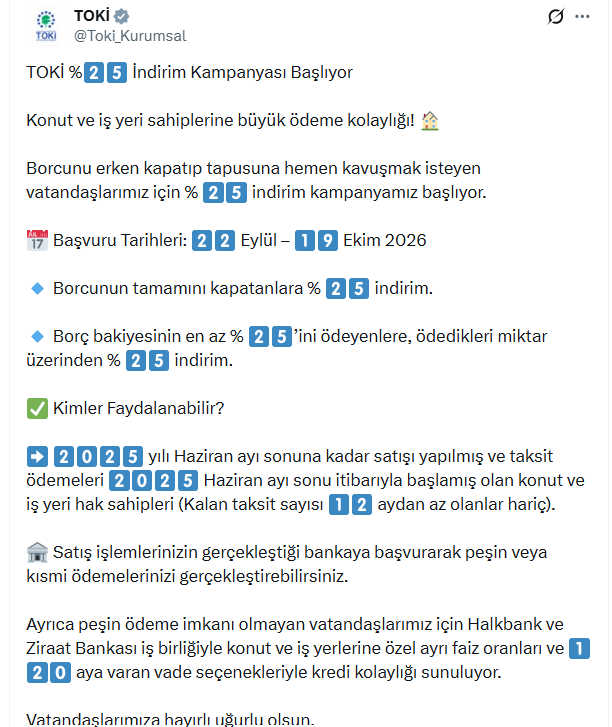 TOKİ indirim kampanyası ne zaman başlayacak? Bankalar ve kredi koşulları paylaşıldı