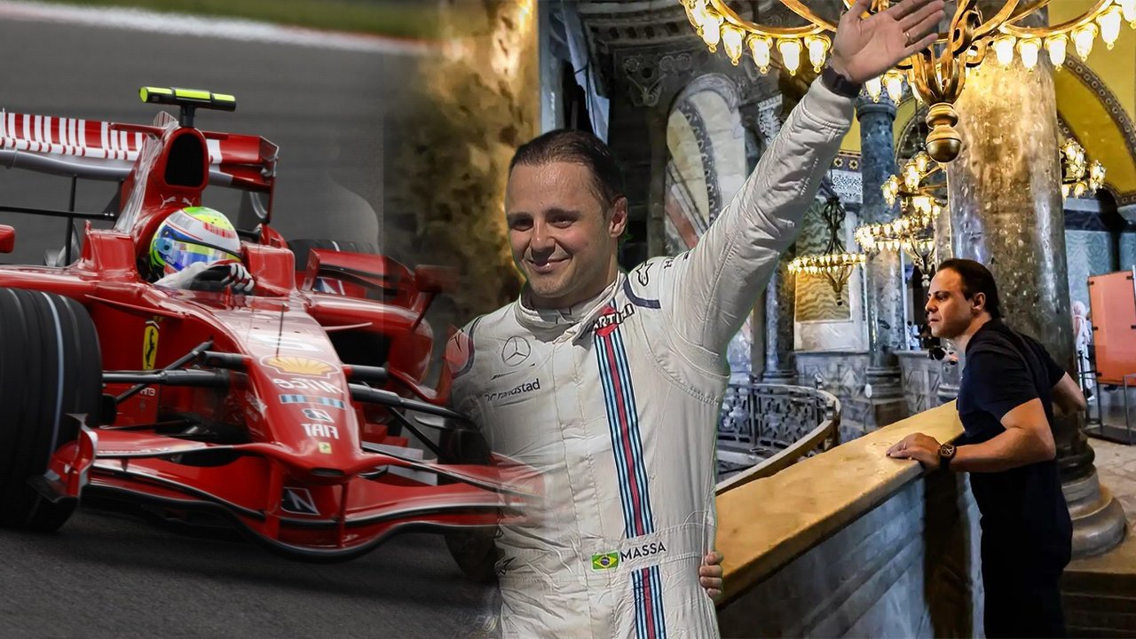 Yıllar sonra İstanbul'da! F1'in efsane pilotu Felipe Massa soluğu tarihi mekanlarda aldı