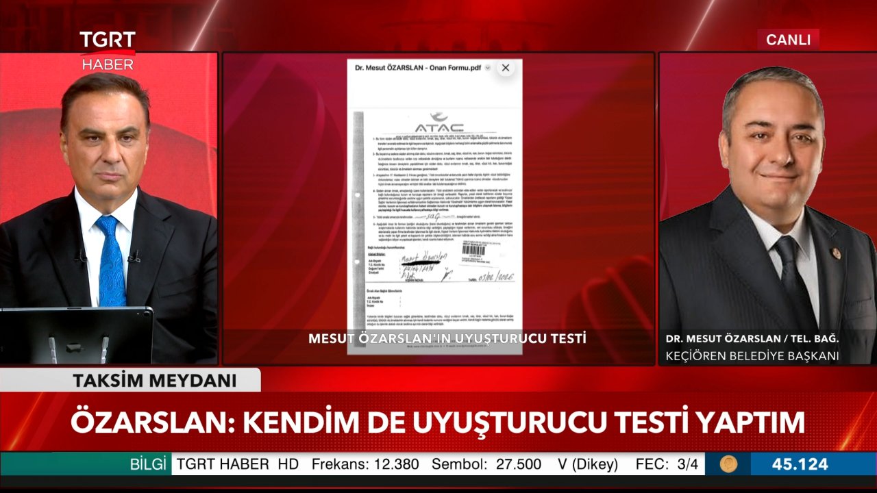 Keçiören Belediyesinde uyuşturucu avı! Başkan Mesut Özarslan sürecin detaylarını TGRT Haberde anlattı