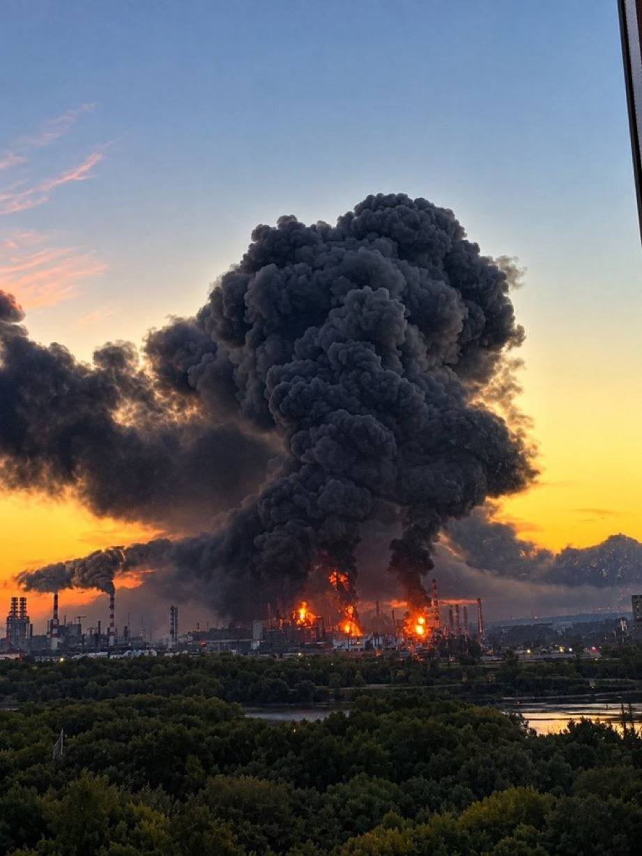 Moskovaya yeni silahlarla büyük saldırı! Rafineri vuruldu, benzin 30 litreyle sınırlandı