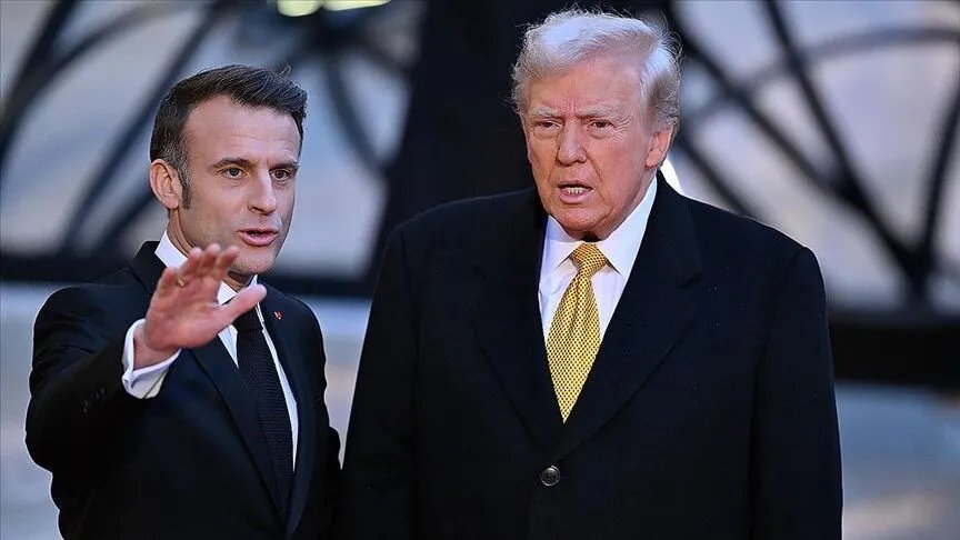 Trumpın haritasına Macrondan olay cevap!  İnsanların tuhaf fikirleri var diye...