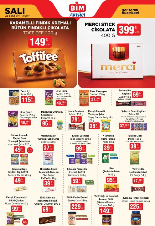 BİM aktüel 22-23-25 Eylül kataloğu! Bu hafta BİMde neler var?