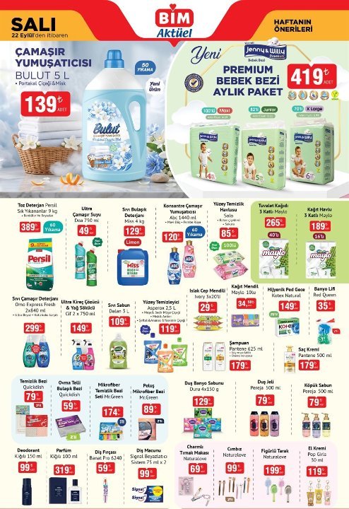 BİM aktüel 22-23-25 Eylül kataloğu! Bu hafta BİMde neler var?