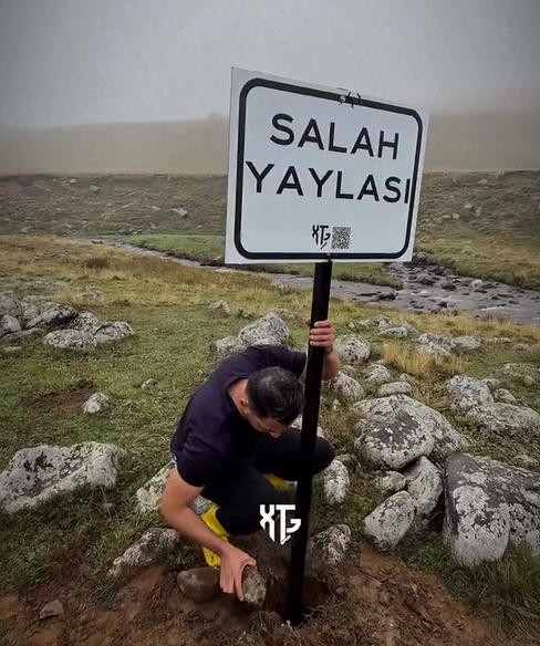 Salah’ın poz verdiği yaylada olay hamle! ‘Salah Yaylası’ tabelası dikildi