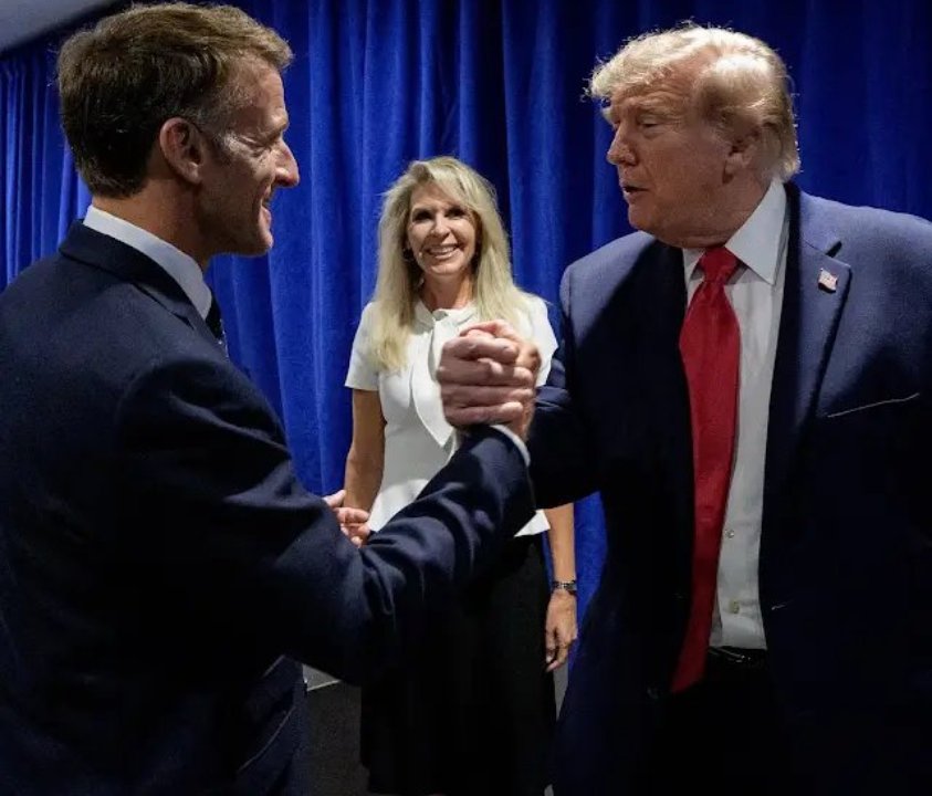 Harita krizi sonrası tansiyon yükselmişti! Trump ve Macron’dan sürpriz görüntü
