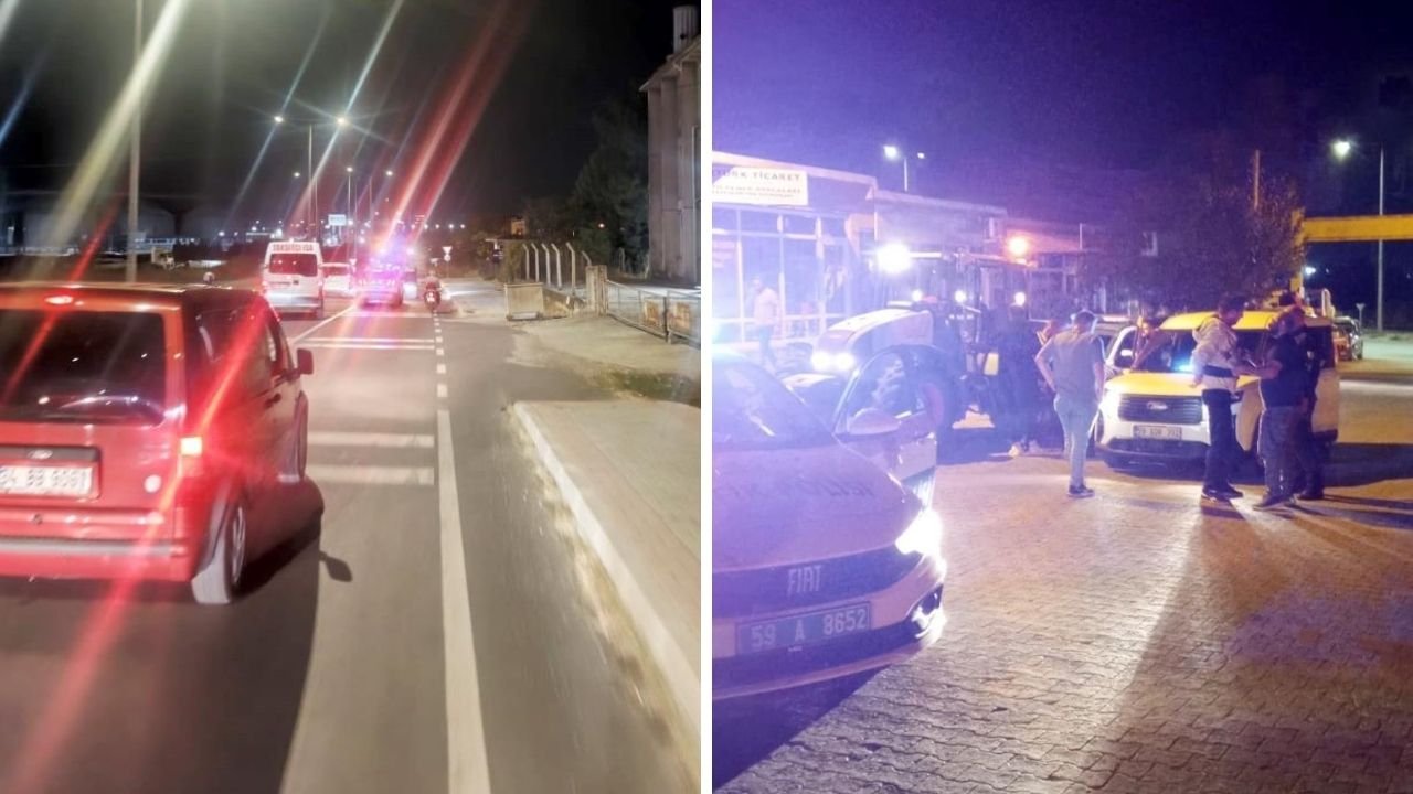 Tekirdağ'da hareketli anlar! Kaçmaya çalışan traktör, polis aracına çarptı