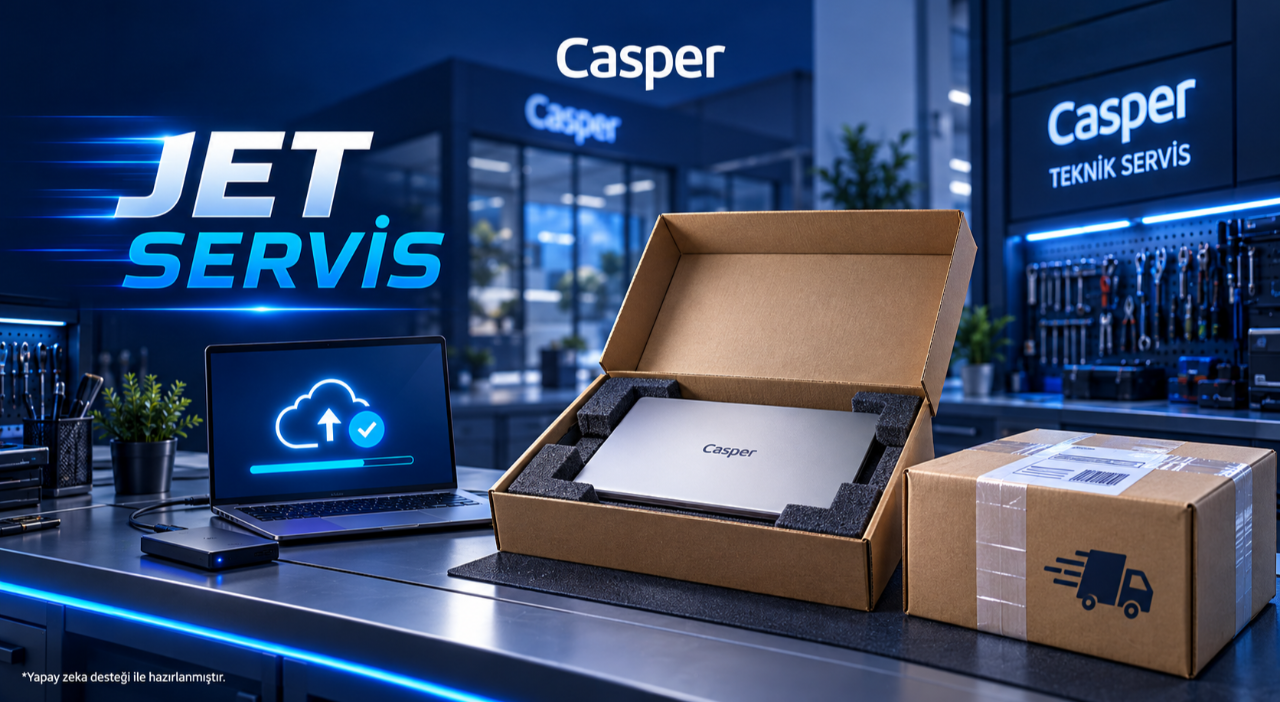 Casper Jet Servis nedir? Veri yedekleme paketleme ve kargo hazırlığı
