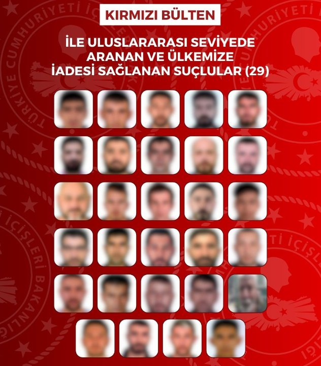 İçişleri Bakanlığı duyurdu: Kırmızı bültenle aranıyorlardı, Türkiyeye iade edildiler