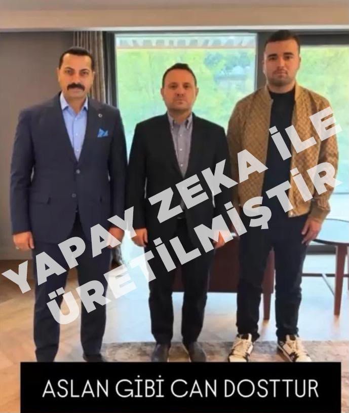 Kendisini Cumhurbaşkanı ve Adalet Bakanı ile yan yanaymış gibi gösterdi, yapay zeka oyununa ters kelepçe geldi