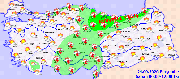 Bugün yağmur yağacak mı? 24 Eylül Perşembe (İstanbul, Ankara, Antalya, İzmir, Bursa) hava durumu