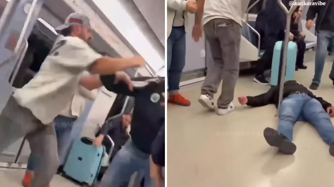 Ankara metrosunda yer verme tartışması kavgaya dönüştü