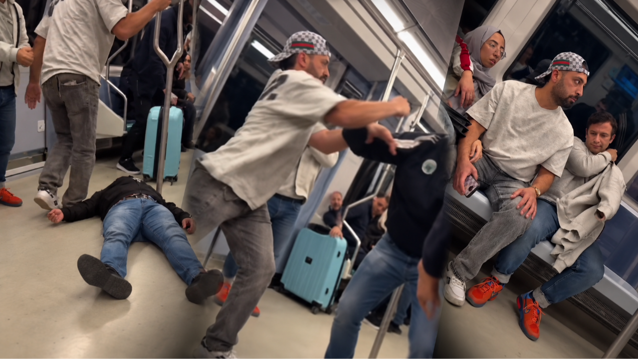 METRODA YUMRUKLU KAVGA