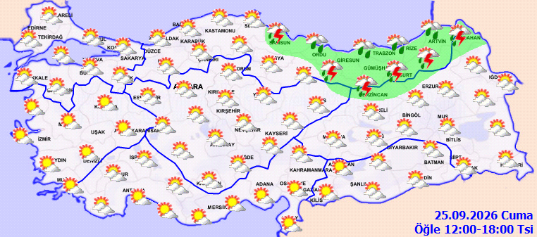 Bugün Ankarada yağış var mı, İstanbulda yağmur yağacak mı? 25 Eylül hava durumu