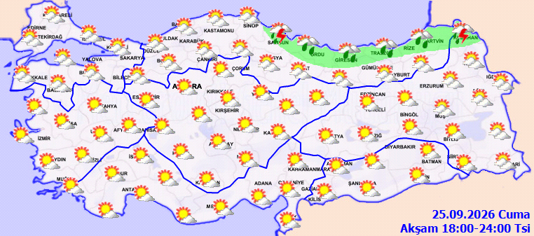 Bugün Ankarada yağış var mı, İstanbulda yağmur yağacak mı? 25 Eylül hava durumu