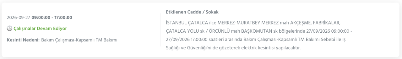 İstanbul elektrik kesintisi 26-27-28 Eylül BEDAŞ (Arnavutköy, Beyoğlu, Güngören, Sarıyer, Bağcılar, Esenyurt, Avcılar, Küçükçekmece, Bayrampaşa, Silivri, Şişli, Sultangazi, Bahçelievler)