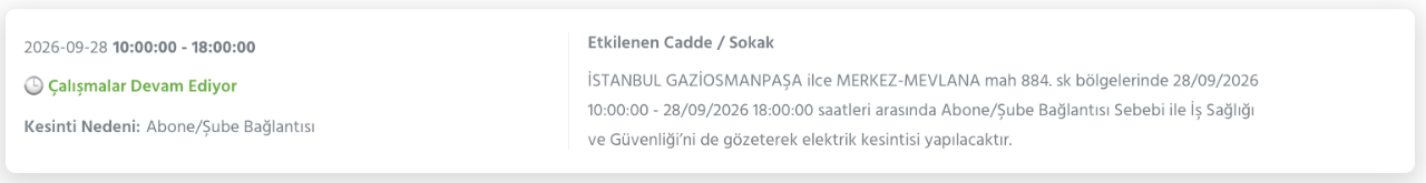 İstanbul elektrik kesintisi 26-27-28 Eylül BEDAŞ (Arnavutköy, Beyoğlu, Güngören, Sarıyer, Bağcılar, Esenyurt, Avcılar, Küçükçekmece, Bayrampaşa, Silivri, Şişli, Sultangazi, Bahçelievler)