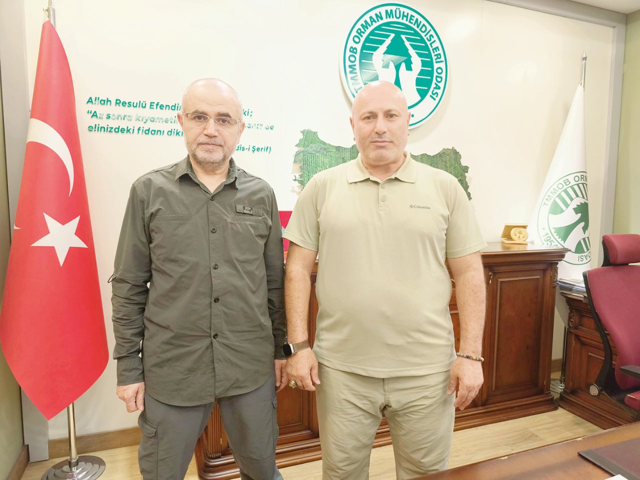 Orman Mühendisleri Odası Başkanı Hasan Türkyılmaz (sağda)