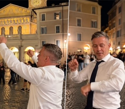 Macaristan Başbakanının Roma turu olay oldu! Sokak ortasında dans etti