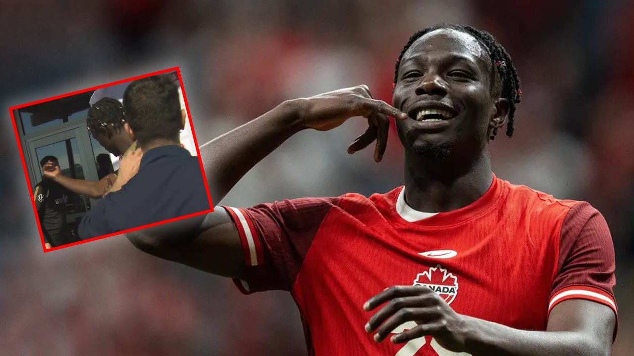 Promise David’in röportajı yarıda kaldı: Kanadalı futbolcuyu arı soktu