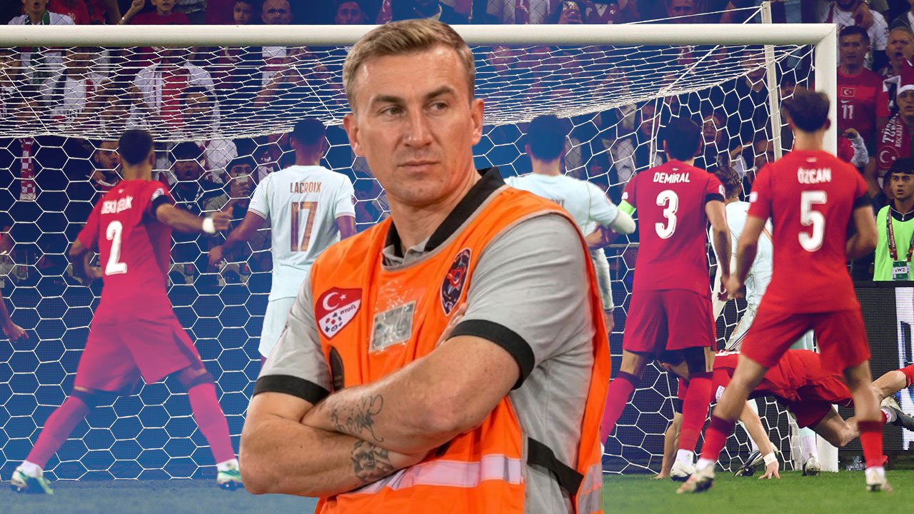 Türkiye-Fransa maçında şaşırtan detay: Eski futbolcu, güvenlik görevlisi oldu