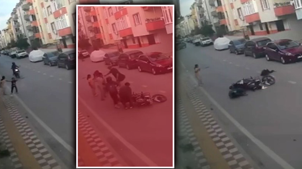 Bursa’da korkunç kaza kamerada! Oyun oynayan çocuğa motosiklet çarptı