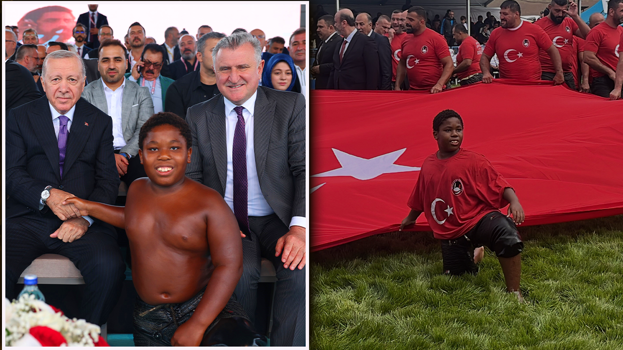 Tanzanyalı küçük pehlivan Cumhurbaşkanı ile sohbetini anlattı: Bunu yenebilir misin? dedi, siz isterseniz yenebilirim dedim