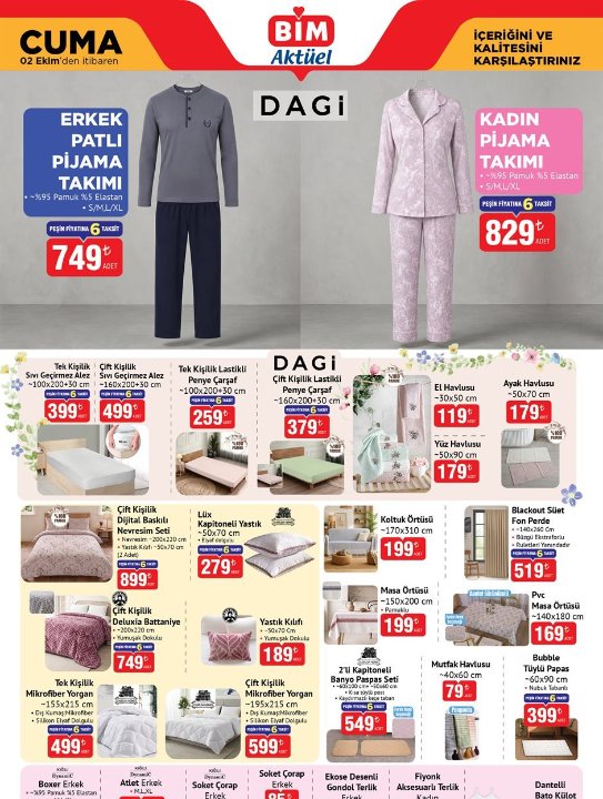 Haftanın BİM kataloğu çıktı! 29-30 Eylül-2 Ekim BİM aktüel ürünler kataloğu