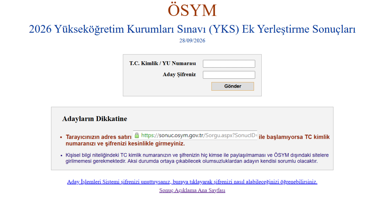 YKS ek yerleştirme sonuçları açıklandı! Kayıtlar ne zaman?
