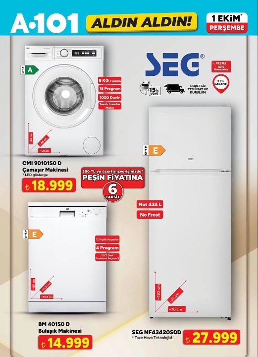 A101 aktüel ürünler kataloğu 1 Ekim Perşembe! A101 Aldın Aldın kataloğunda bu hafta neler var?