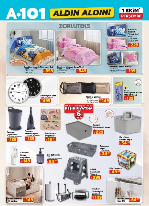 A101 aktüel ürünler kataloğu 1 Ekim Perşembe! A101 Aldın Aldın kataloğunda bu hafta neler var?