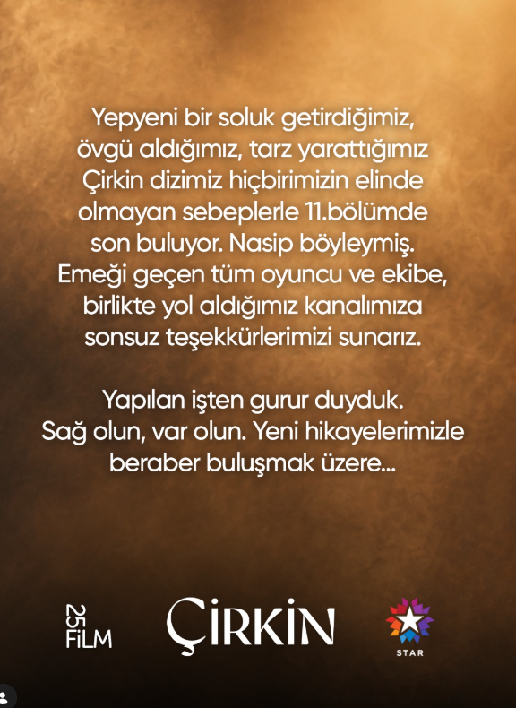 Çirkin dizisi bitiyor mu, final mi yapacak?