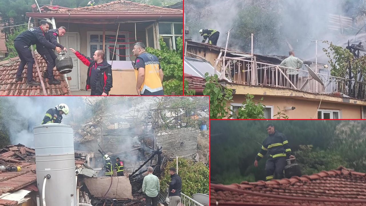 Evlerindeki yangından haberleri yoktu! Kapılarına gelen muhtardan öğrendiler