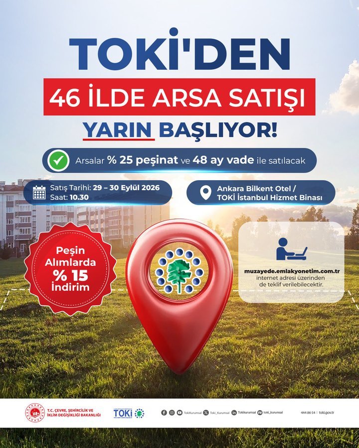 TOKİ arsa satışına nasıl başvurulur, arsalar nerede? Açık artırma süreci başladı