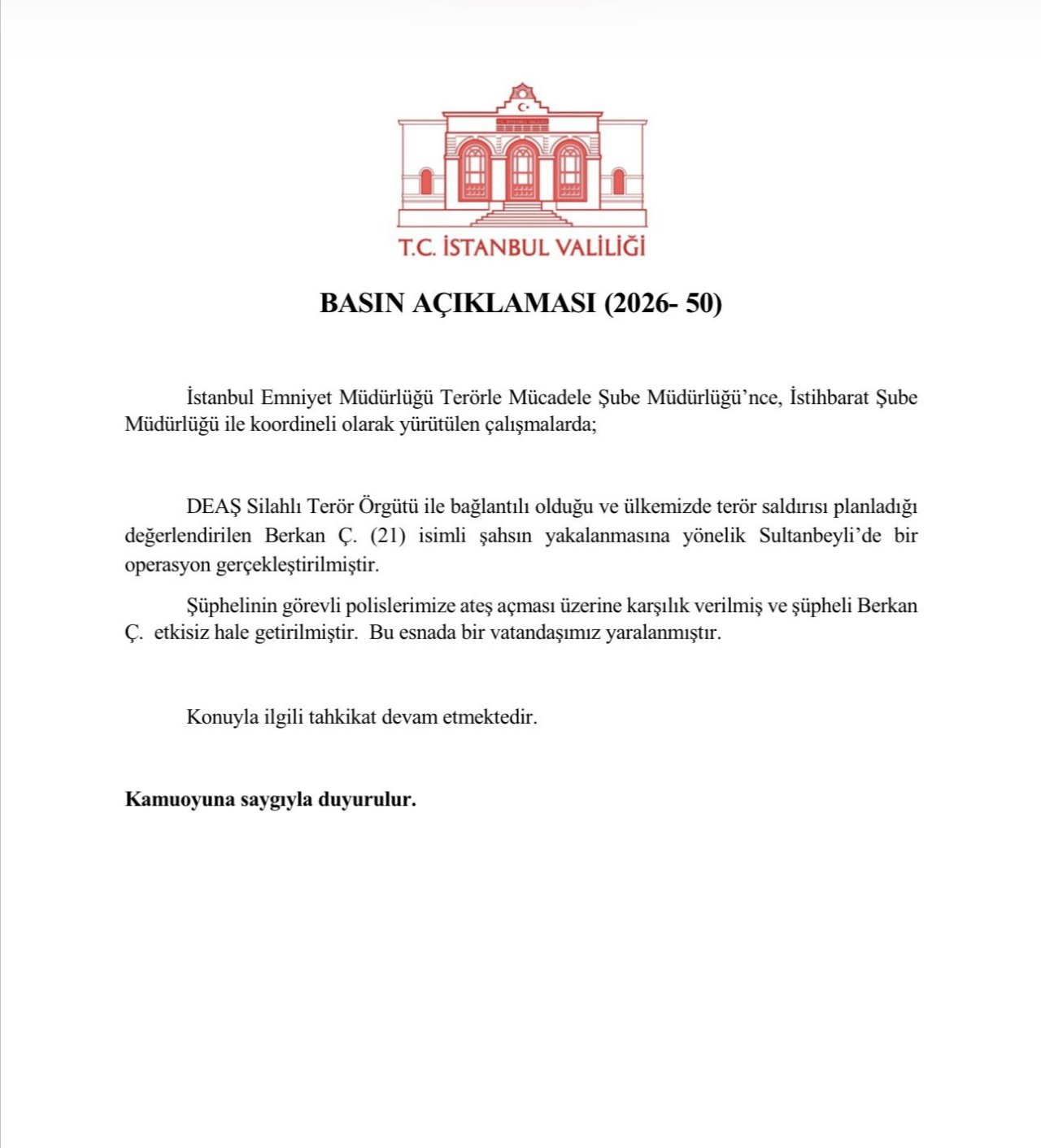 Sultanbeyli'de DEAŞ operasyonunda polise saldırı! Valilikten açıklama geldi