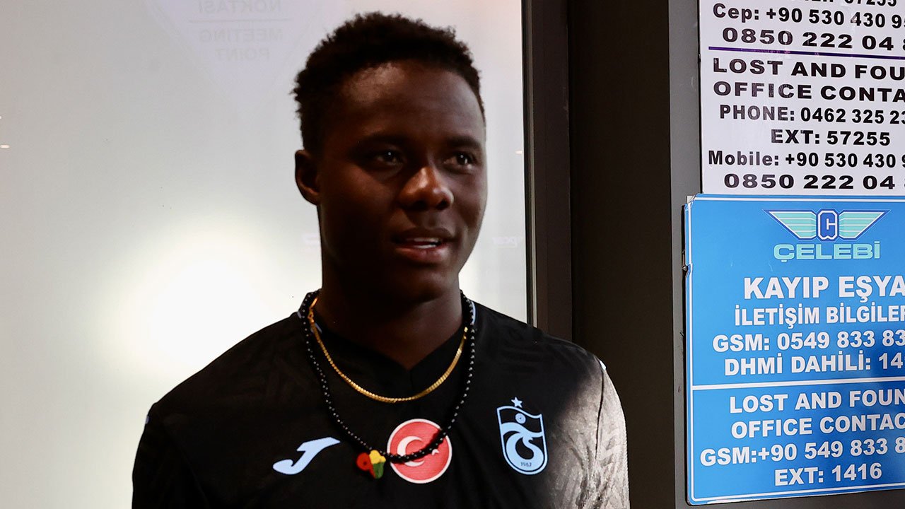 Trabzonspor'un yeni transferi Franculino Dju, şehre geldi