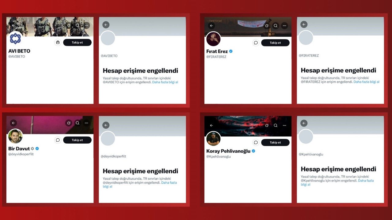 Erişim engeli getirilen hesaplar (Kaynak: Burak Doğan)