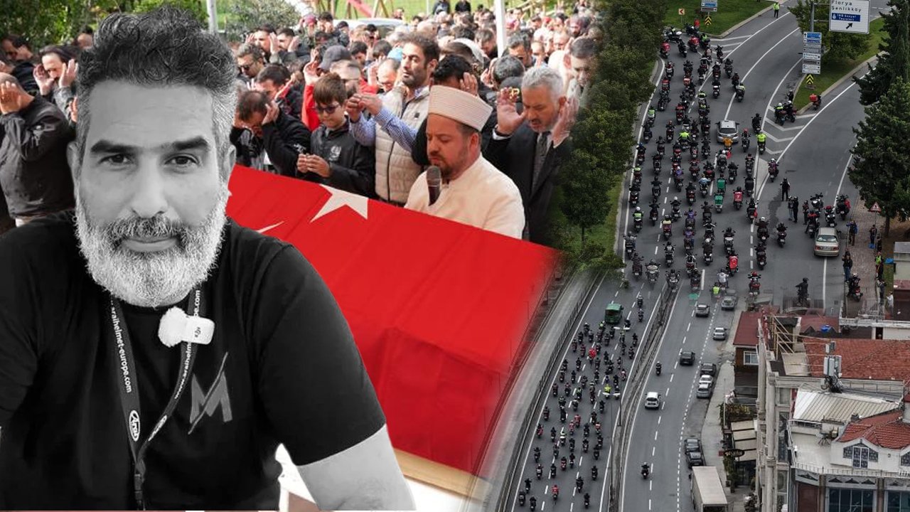 “Motovlogcu Dayı” için son görev! Motosiklet tutkunlarından duygulandıran konvoy