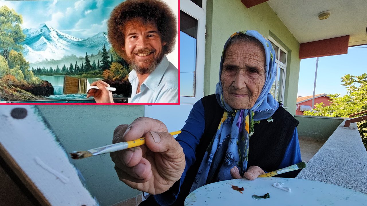 Bob Ross'u izleyerek ressam oldu! 81 yaşında 44 tabloya imza attı