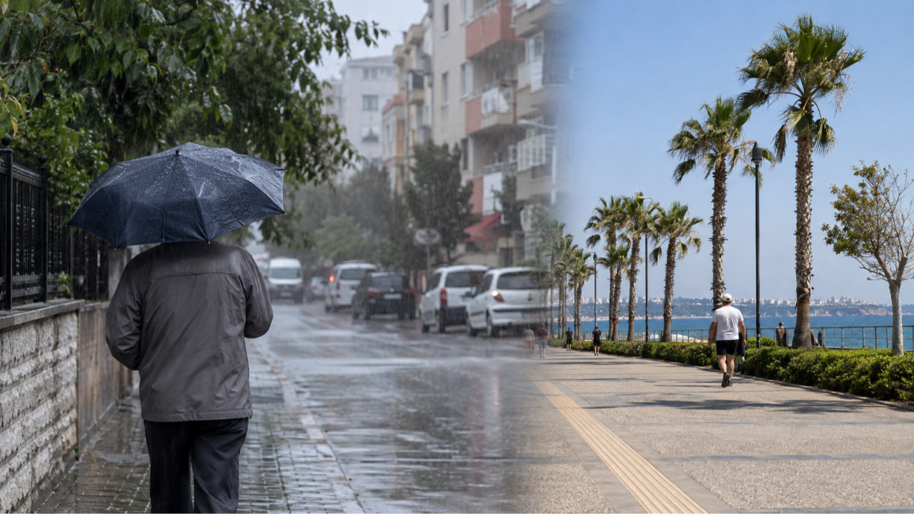 Bir yanda 40 derece sıcaklık, diğer yanda sağanak!
