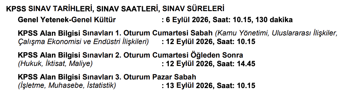KPSS sınavı saat kaçta bitecek? Adaylara 130 dakika süre verilecek!