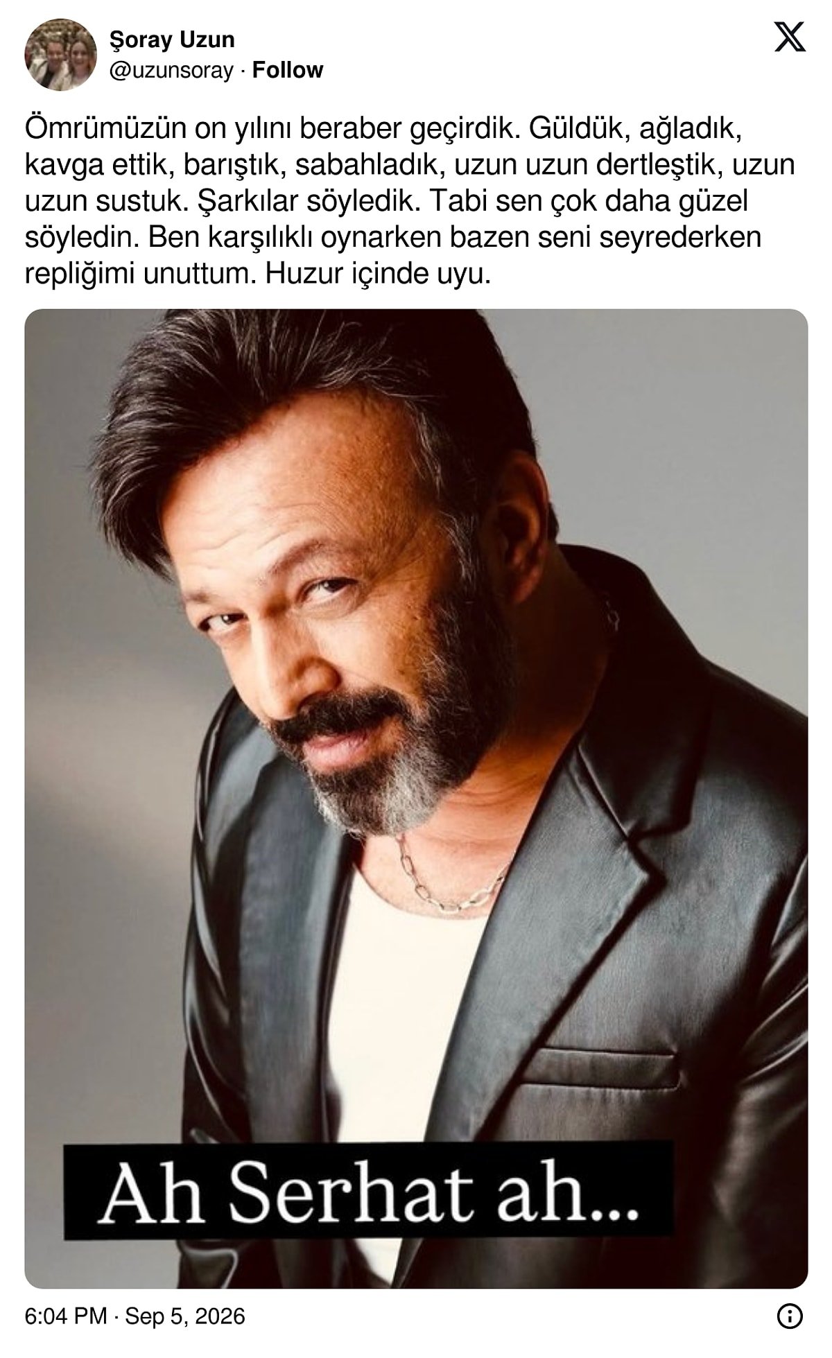 Serhat Kılıçın ani ölümü sevenlerini yıktı: Sanat camiasından peş peşe veda mesajları yağdı